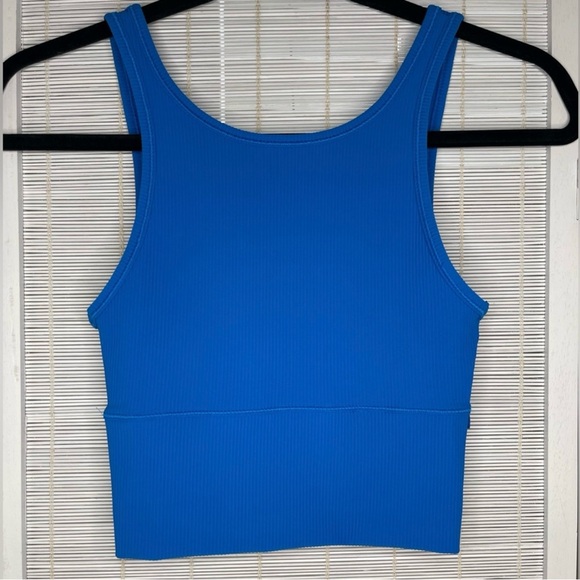 Lululemon Power Pivot Ribbed Tank Top size 8 Blue - Picture 1 of 5